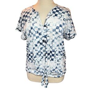 Style & Co. Blue and White‎ Blouse